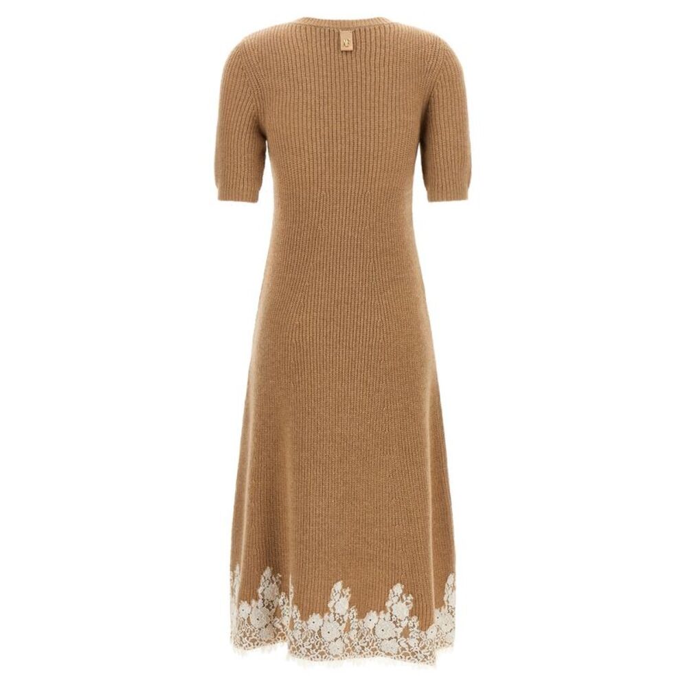 Alberta Ferretti Brown Cashmere Midi Women's Dress - Picture 2 of 4